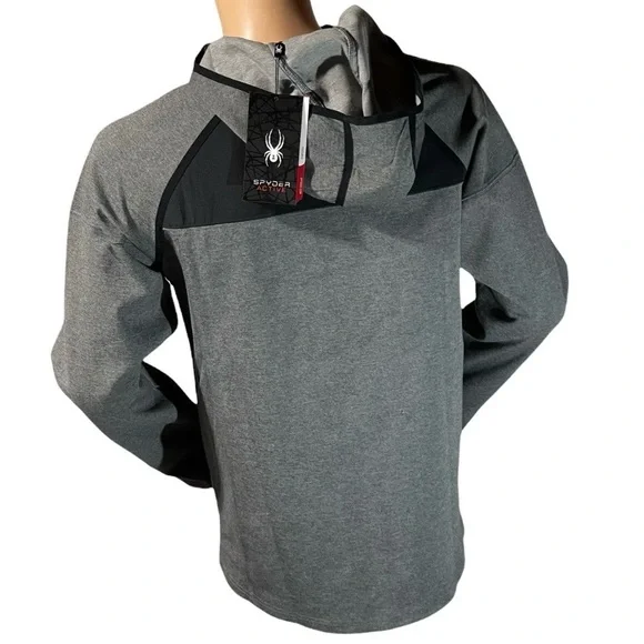 Men’s Spyder Heavyweight Pullover ProWeb Active 1/4 Zip Hoodie - Picture 3 of 15